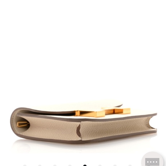 Hermès Epsom (CRAIE)  Constance Cream&Gold crossbody/Clutch /Wallet - Picture 4 of 8